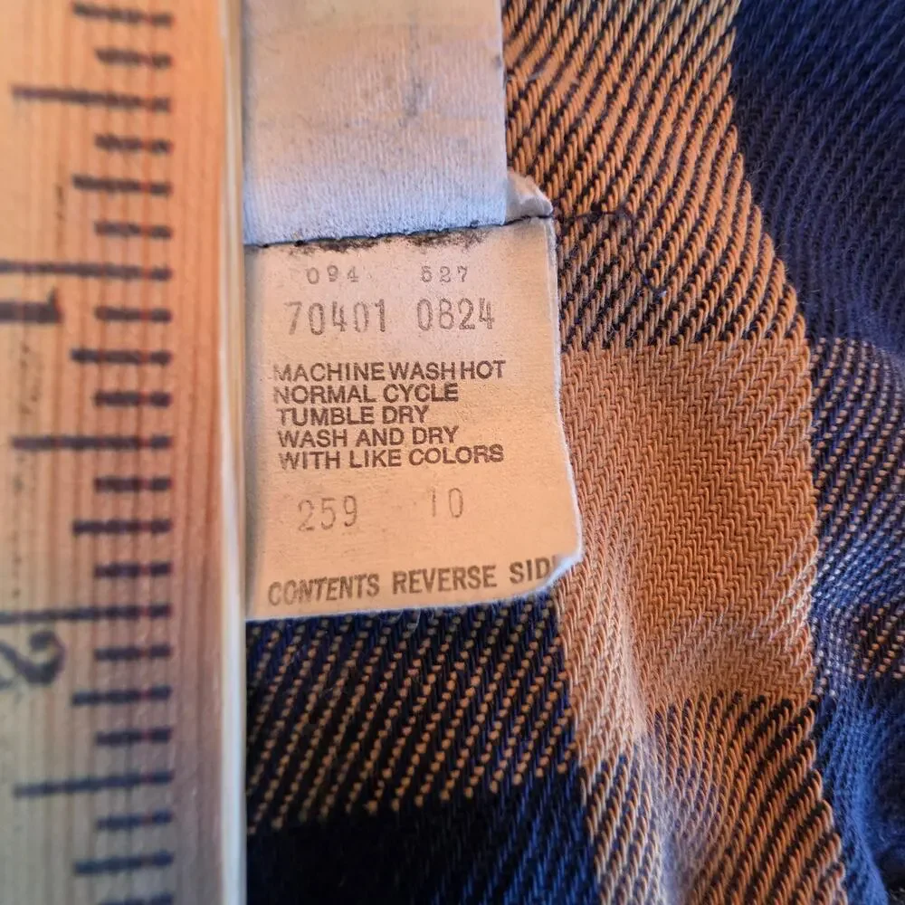 Levi's Vintage 1989 Flannel-Lined Denim Trucker Jacket Sz 36 (XS) USA 70401 0824